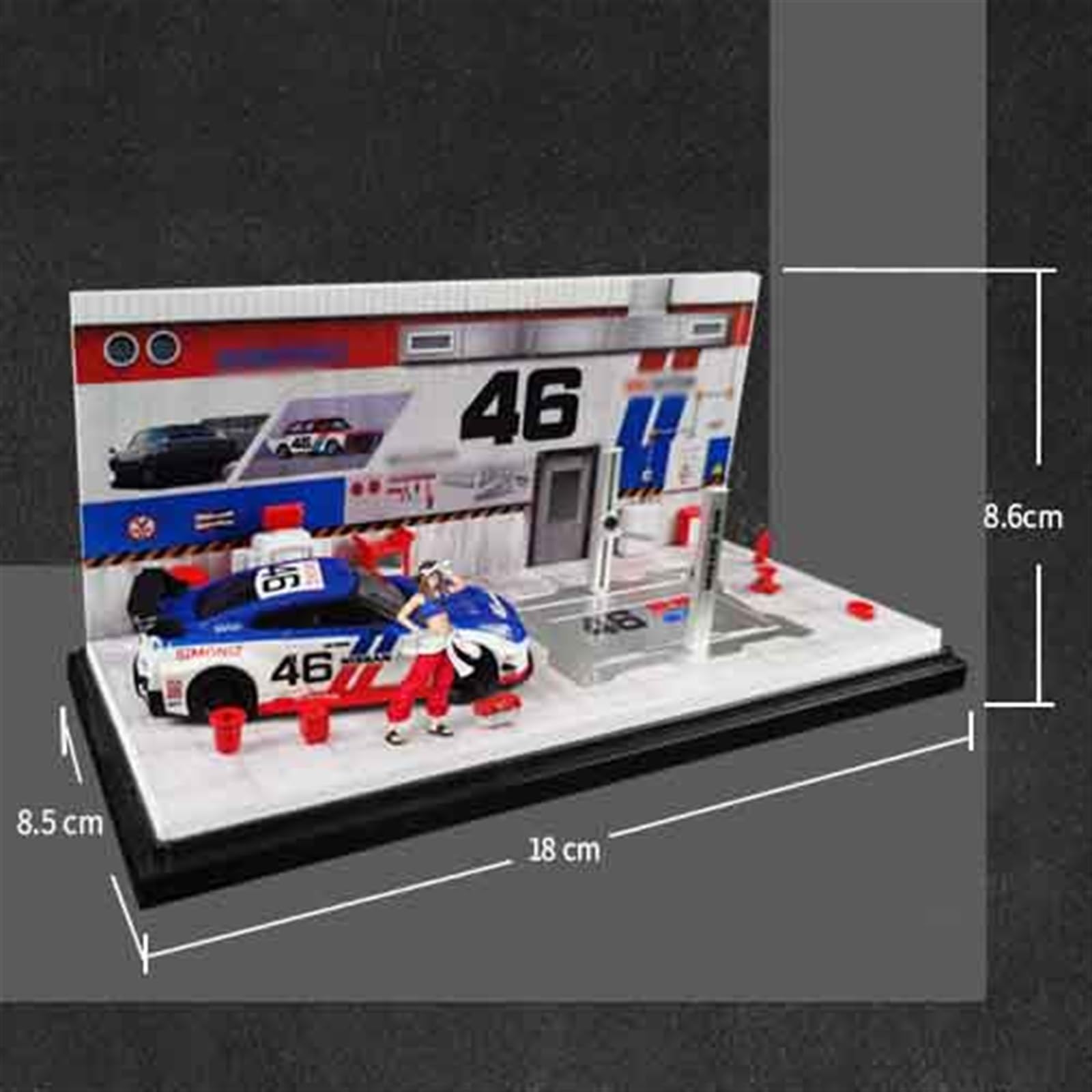 Amazon.co.jp: 1:64 自動車修理工場シーンモデルシミュレーション